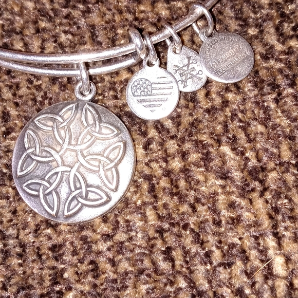 Alex and Ani Endless Knot Charm bangle bracelet - Picture 2 of 3